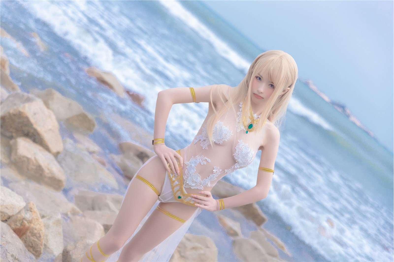 Shimizu Yunai NO.023 Mary Rose white swimsuit(25)